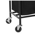 thumbnail image 3 of Saltoro Sherpi 4 Bag Metal Frame Laundry Storage Cart with Casters and Hanging Bar, Black, 3 of 3