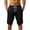 Black, variant on Mens Mid Rise Black Linen-Blend Casual Shorts, Drawstring Waist Loose Fit Breathable Vacation Bottoms Black M