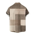 thumbnail image 5 of VSSSJ Men's Hawaiian Shirt Casual Button Down Summer Lapel Collar Shirt Short Sleeve Loose Comofortable Vacation Beach Shirts Khaki S, 5 of 5