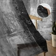 thumbnail image 5 of Grey Oil Painting Semi Sheer Curtains 84 Inch Length 2 Panels Set, Modern Abstract Graffiti Street Art Sheer Kitchen Curtain Privacy Voile Window Curtain for Living Room Bedroom Rod Pocket Drapes, 5 of 7