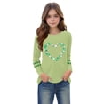 thumbnail image 4 of Blusas y camisas de manga larga con cuello redondo, moda del Día de San Patricio, blusa informal con estampado bonito de manga larga para niños y niñas., 4 of 5