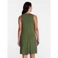 thumbnail image 5 of Time and Tru Women’s Sleeveless Knit Swing Dress, Sizes XS-XXXL, 5 of 8