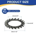 thumbnail image 2 of 20Pack External Tooth Lock Washer M22 Carbon Steel Serrated Locking Washer Black, 2 of 6