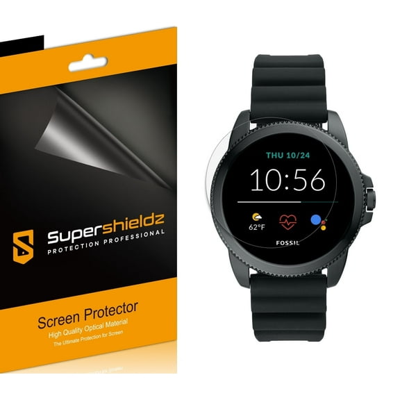 [6-Pack] Supershieldz for Fossil Men's Gen 5E 44mm Smartwatch Screen Protector, Anti-Bubble High Definition (HD) Clear Shield