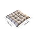 thumbnail image 3 of Yhmxh Cojín cuadrado a cuadros con lazos para silla, cojín grueso para exteriores con capitoné, almohada de suelo suave y transpirable, almohadilla antideslizante para silla de comedor, silla de of, 3 of 5