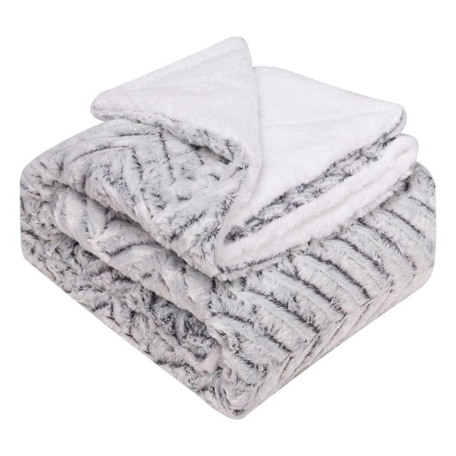 Manta de terciopelo de cordero de doble capa, suave y transpirable, ideal para siestas en casa, de viaje o en el sofá de la oficina. Gris