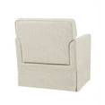 thumbnail image 6 of Xukmct Upholstered Accent Chair with Wood Frame, Modern Armchair for Living Room, Bedroom, Office, Cream White, 6 of 7