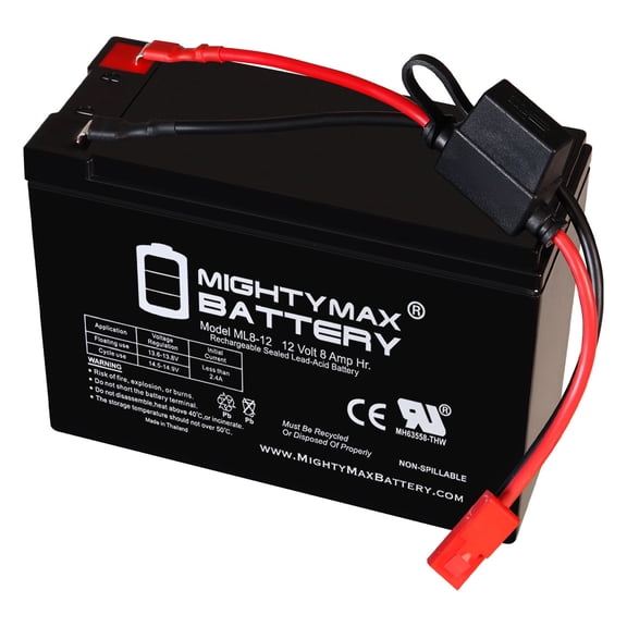 Drop in Replacement for 12v ride on Vehicle with 8ah battery kit and harness with 2 Pins connector