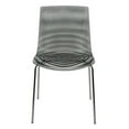 thumbnail image 5 of LeisureMod Dining Chair in Polycarbonate with Chrome Legs and Ripple Design Lightweight Easy Assembly for Modern Home, Kitchen, Cafes Astor Collection, 5 of 9