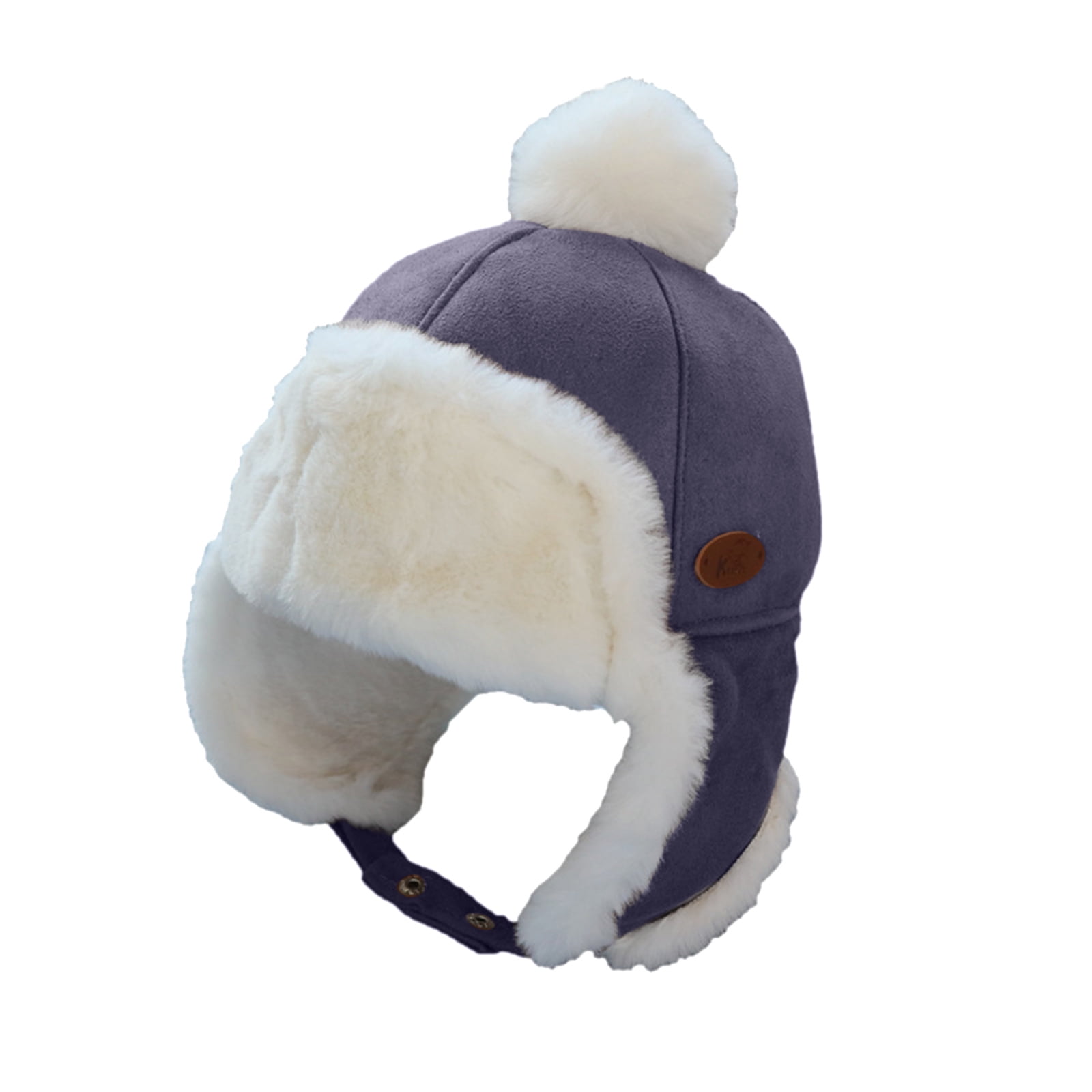 Bonnet Enfant Peluche Queue De Raton Laveur – Chapeau D'Hiver Mignon Chaud Coupe-Vent – Casquette Ski Drôle Animal Pour Enfants