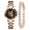 Dark coffee color + bracelet, variant on Ocean Heart Fashion Women's Quartz Watch Starry Sky Women's Watch
