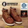 thumbnail image 4 of ROCKROOSTER Walker 6" Men's Brown Soft Moc Toe Waterproof EH Safety Wedge Work Boots for Adult D Medium VAP3602-7, 4 of 8