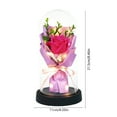 thumbnail image 4 of Cheapark Valentine's Day Everlasting Flower Bouquet - Luminous Preserved Soap Roses Gift With Glass Cover Practical Home Decor Bi rthday Gift For, 4 of 6