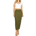 thumbnail image 4 of Women's Casual High Waist Back Slit Solid Bodycon Pencil Midi Skirt S-3XL, 4 of 6