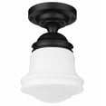 thumbnail image 2 of 1 Light Flush Mount In Industrial Style-15.75 Inches Tall And 10.5 Inches Wide-Matte Black Finish-Matte Opal Glass Color Z-Lite 735F10-Mb, 2 of 2