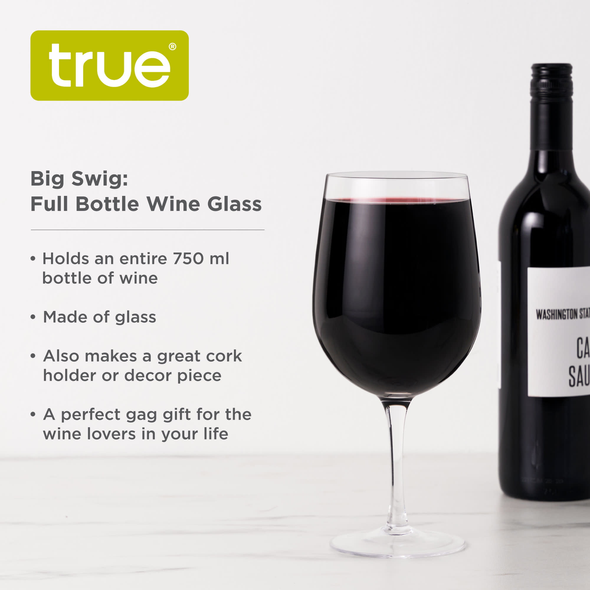Big Swig Full Bottle Wine Glass - d'Vine Gourmet