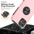 thumbnail image 6 of Entronix Case Designed for Apple iPhone 11 Heavy Duty Case with Built-in Kickstand, Dual Layer Protection with Rotating Holder Ring, Sturdy Case for Apple iPhone 11, Pink, 6 of 6