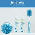 thumbnail image 4 of Dr. Brown's Soft Touch No Scratch Baby Bottle Cleaning Brush, BPA Free, Blue, 1 Pack, 4 of 11