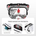 thumbnail image 5 of Kdxio Moose Kissing Under Mistletoe Crossbody Double Layer Waist Bag Belt Bag for Unisex Fanny Pack Fashion Waist Packs for Hiking Running Shopping Traveling, 5 of 9