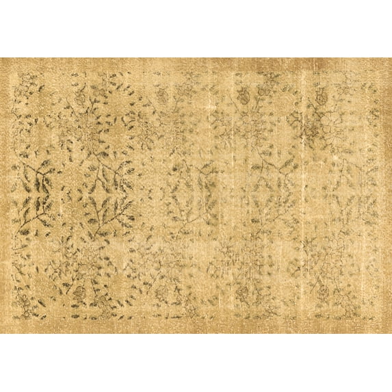 Ahgly Company Indoor Rectangle Abstract Brown Contemporary Area Rugs, 8' x 10'