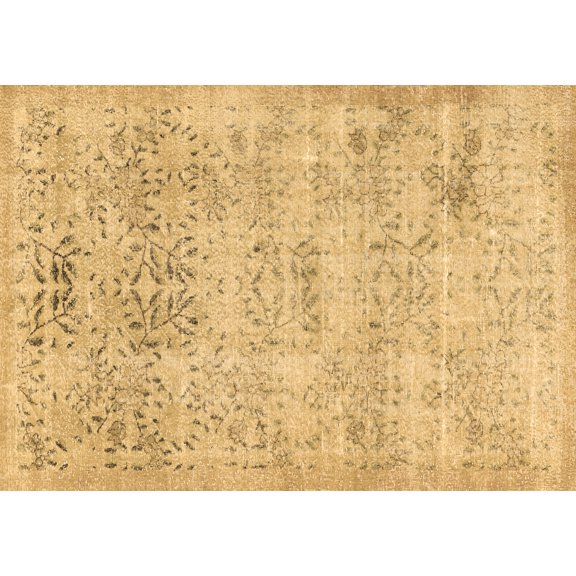 Ahgly Company Indoor Rectangle Abstract Brown Contemporary Area Rugs, 3' x 5'
