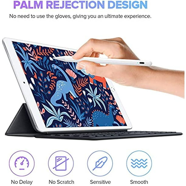 Stylet pour iPad avec rejet de paume, crayon actif compatible avec  (2018-2020) Apple iPad Pro (11/12,9 pouces), iPad 6e/7e génération, iPad  Mini 5e génération, iPad Air 3e génération pour une écriture/dessin précis 