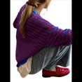 thumbnail image 2 of Suéter de Rayas de Gran Tamaño para Mujer, Cuello Redondo, Tejido de Punto, Larga, Top Informal, Ropa de Otoño Y2K 2025 Azul S, 2 of 9