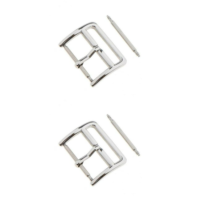 2 Piezas de material acero Inoxidable Pulido Broche Pin Hebilla Reloj Banda Accesorios de Reloj