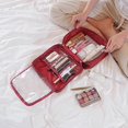 thumbnail image 4 of Bolsas de almacenamiento portátiles para artículos de tocador para mujeres al aire libre, estuche organizador para cosméticos, maquillaje, viaje, con cremallera, accesorios para maletas, suministros, 4 of 5
