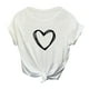 thumbnail image 2 of Puntoco moda mujer casual manga corta amor impreso o-cuello tops camiseta blusa Puntoco Puntoco-5377, 2 of 7