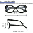 thumbnail image 2 of REAVEE 3 Pack Oversized Cat Eye Reading Glasses for Women men Thick Frame, Blue Light Blocking Readers Stylish Large Eyewear, 2 of 5