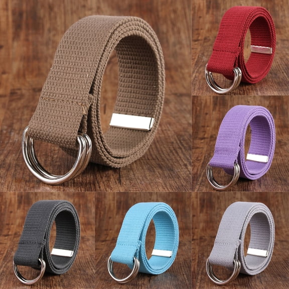 WHEANG Elastic Braided Canvas Belts for Women Men Stretch Woven Fabric Waist Belt with Metal Pin Buckle Adjustable Casual Canvas Stretch Belt Men Outdoor Daily Wear(Color Multicolor One Size)