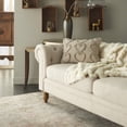 thumbnail image 3 of Whimsical Heart Detail Gray Lumbar Pillow, 3 of 5
