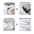 thumbnail image 2 of Andiker - Cepillo profesional para limpiar calzado, cepillo limpiador multifuncional con cerdas suaves, mango largo y colgante para limpiar zapatos, color blanco, 2 of 6