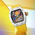 thumbnail image 3 of Men’s Fashion Colorful Smiley Face Watch – Trendy Creative Big Face Tonneau Men Wristwatch with Silicone Strap, Unique Cool Luminous Design Gift Watch, 3 of 6