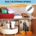 thumbnail image 4 of Tension Rod 16 to 28 Inch, Goowin Small Tension Rod, 5/8" Diameter No Drilling Expandable Short Tension Rods Spring Rods, Tension Rods for Closet, Cupboard, Hanging Clothes, 2 Pack, White, 4 of 7