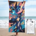 thumbnail image 1 of Toalla de playa Greninja, suave, de secado rápido, resistente a la arena, para natación, piscina, yoga, gimnasio, camping, toallas de baño ligeras, regalo para niños, niñas, niños y adultos, 31,5 x, 1 of 8