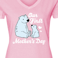 thumbnail image 4 of Inktastic Our First Mothers Day with Polar Bears Women's V-Neck T-Shirt, 4 of 5