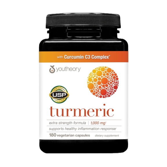 Youtheory Turmeric Extra Strength Formula 180 Capsules