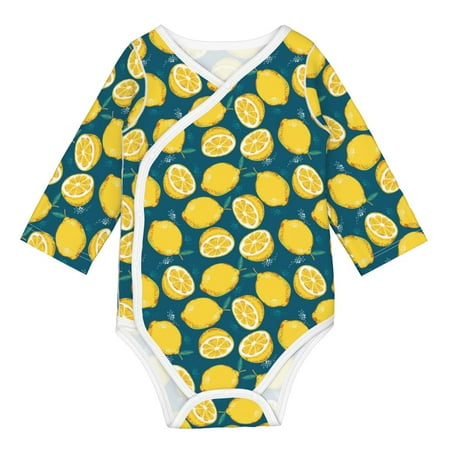 

Coaee Lemon for Soft Cotton Baby Long-Sleeve Bodysuit Girls Boys Bodysuit Romper