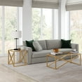 thumbnail image 5 of Evelyn&Zoe Calix 20" Wide Square Side Table, Brass, 5 of 9