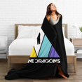 thumbnail image 2 of Manta de felpa extragrande de Imagine Dragons para sofá, cama y sofá. Suave, cálida y ligera, ideal para todos. 101 x 76 cm., 2 of 5