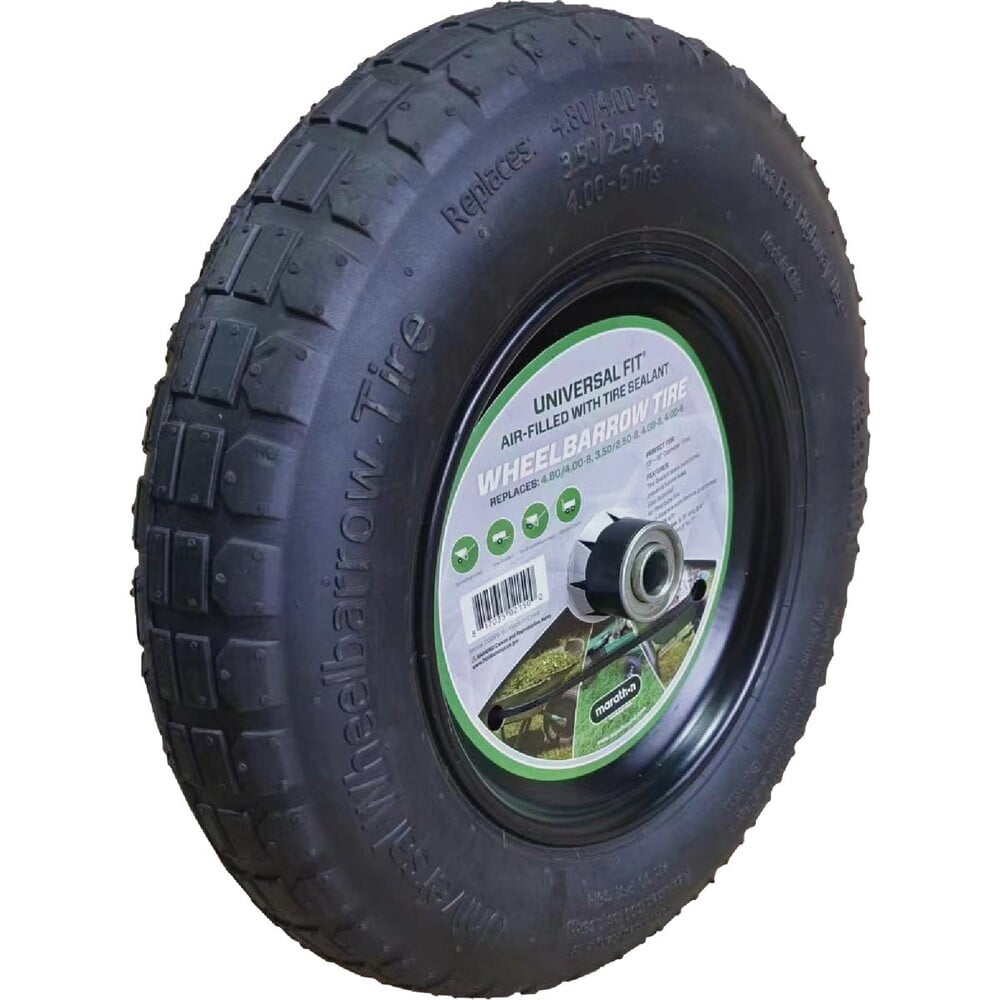 Marathon Universal Fit Wheelbarrow Tire with Flat Free Tire Sealant 20265-S