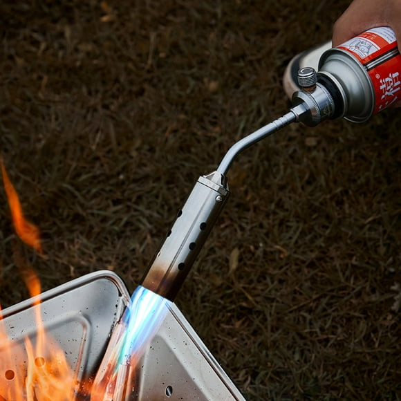 Peggybuy Campfire Starter Portable Welding Gas Torch Highpower Flame Gun Flamethrower Kitchen Supplies Heavy Duty Weed Burner for Camping