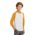 thumbnail image 4 of Sport-Tek Youth Colorblock Raglan Jersey-XL (White/Gold), 4 of 6