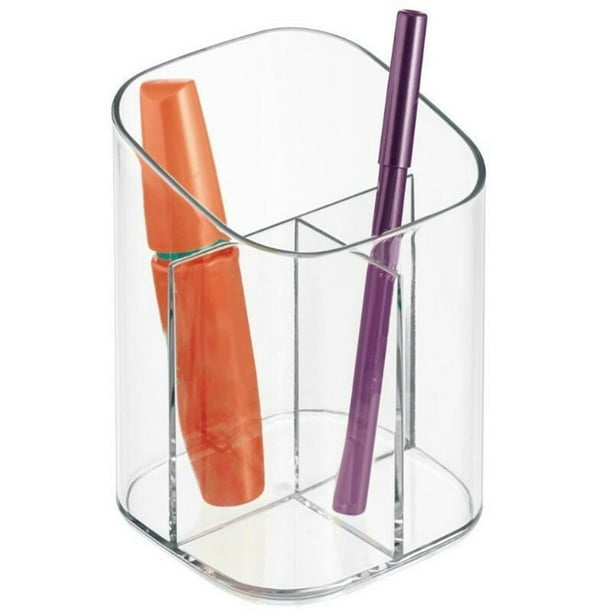Tabletop 3 Divided Sections Desktop Pen Holder Pencil Cup, for Pencils