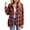 Orange_#X003, variant on Dweltoz Women's Plaid Flannel Shirt Soft Long Sleeve Lightweight Casual Button Down Jacket with Pockets 2026 Fall Fashion Blouses,Black S
