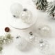 thumbnail image 5 of Juego de adornos para árboles de Navidad de 6 piezas Pelotas pintadas transparentes | Decoraciones navideñas inquebrantables de 8 cm | Esferas de decoración colgantes festivas | Diseño Único Pintado, 5 of 7