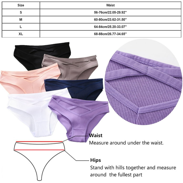 eczipvz Women Underwear Women Seamless High Elastic Wave Point Panties  Cotton Bottom File Glare Seamless Briefs Black,4XL