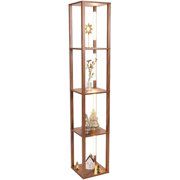 MZDXJ Fancy Display Shelves with LED, 3in1 Dimmable Floor Lamp with